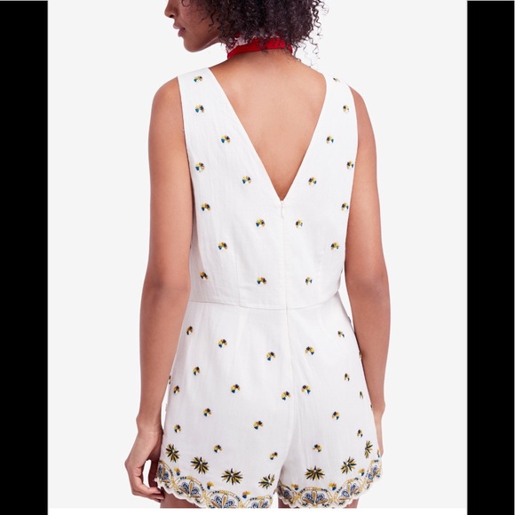 NWT Free People  Margarita Embroidered Romper 10 - Picture 3 of 3